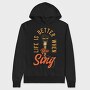Life Better When You Sing, Hanorac Oversize Barbati (Unisex)