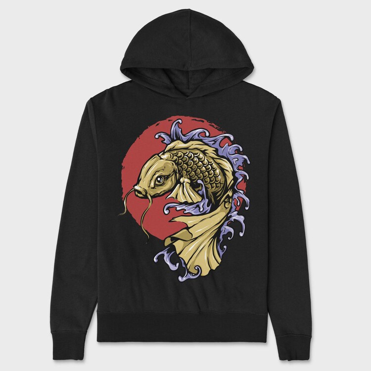Koi Fish Dream, Hanorac Oversize Barbati (Unisex)