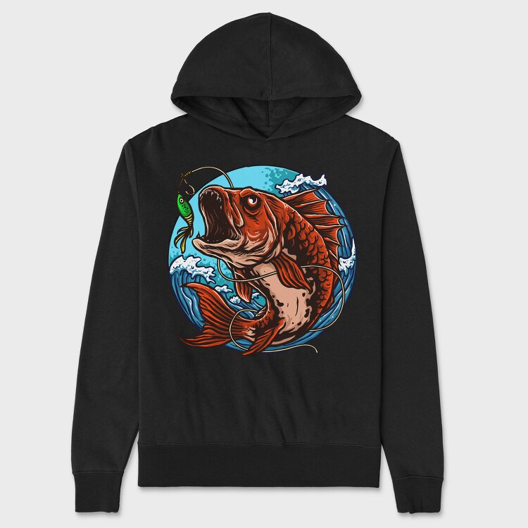 Koi Fish Bite, Hanorac Oversize Barbati (Unisex)