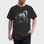 Horse Monochrome, Tricou Barbati (Unisex)