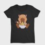 Capybara Eating Ramen Capibara, Tricou Femei