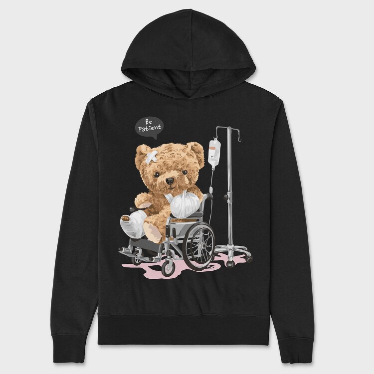 Bandaged Teddy Care, Hanorac Oversize Barbati (Unisex)