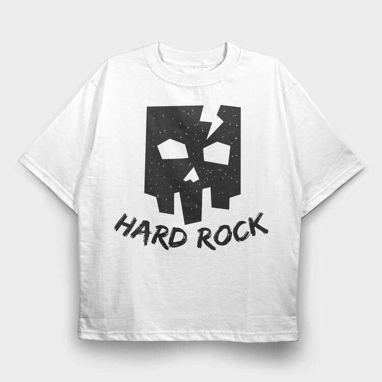 Hard Rock Skull, Tricou Oversize Barbati (Unisex)