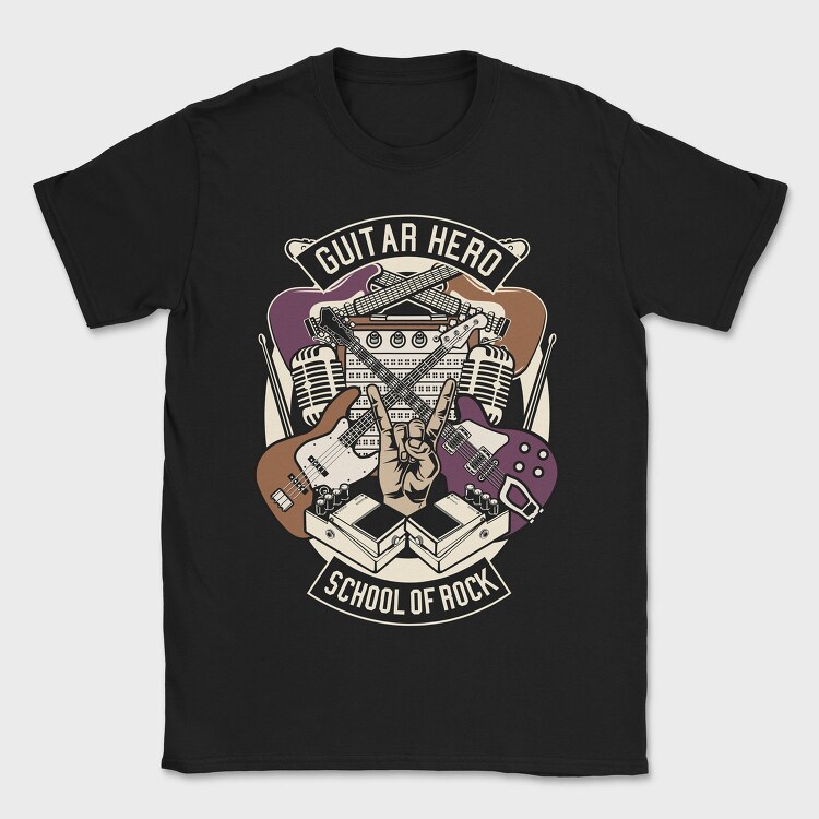 Guitar Hero School Of Rock, Tricou Barbati (Unisex)