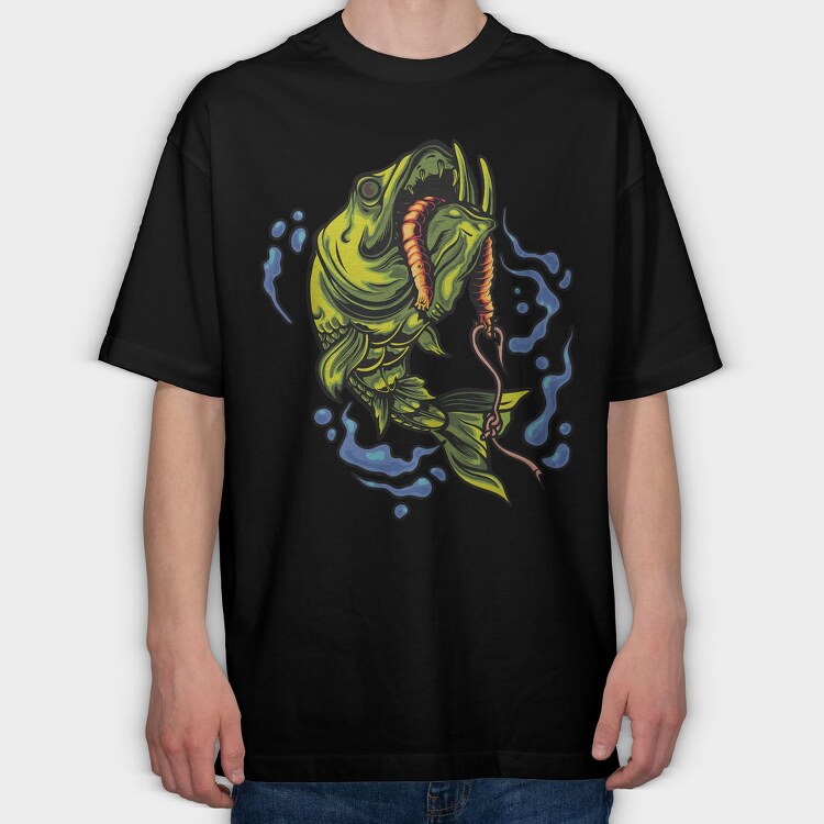 Fishy Splash, Tricou Oversize Barbati (Unisex)