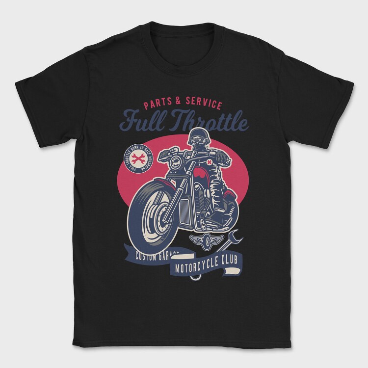 Full Throttle Garage, Tricou Barbati (Unisex)