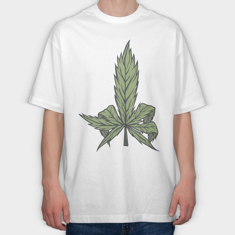 Cannabis, Tricou Oversize Barbati (Unisex)