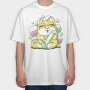 Cannabis Bong Cat Stoner, Tricou Oversize Barbati (Unisex)