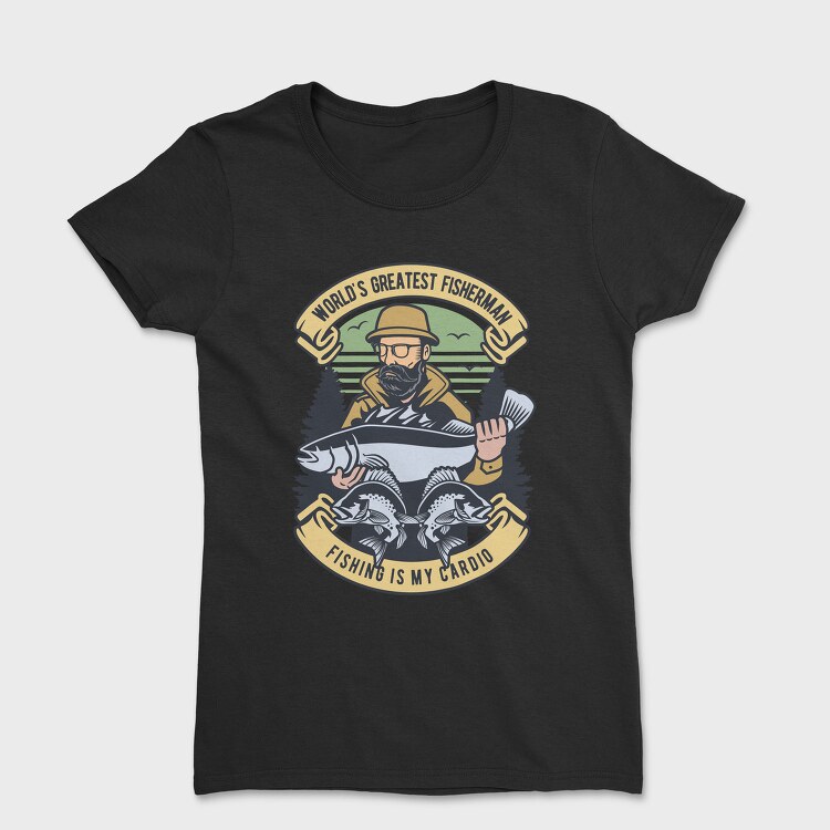 Fishing Cardio Fisherman, Tricou Femei