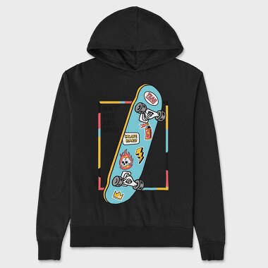Skate Hard Yeah, Hanorac Oversize Barbati (Unisex)