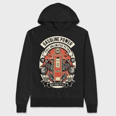 Gasoline Power Motorcycle, Hanorac Oversize Barbati (Unisex)