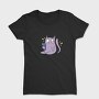 Cartoon Cat With Gun Meow Peow, Tricou Femei