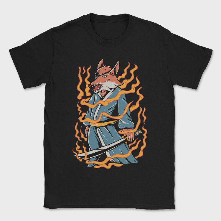 Fox Samurai, Tricou Barbati (Unisex)