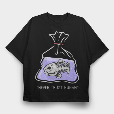 Fish Bag Trust, Tricou Oversize Barbati (Unisex)