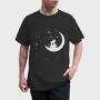 Cats Love Moon, Tricou Barbati (Unisex)