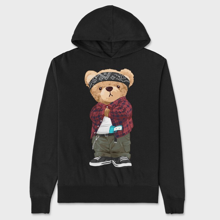 Teddy Bandana Style, Hanorac Oversize Barbati (Unisex)