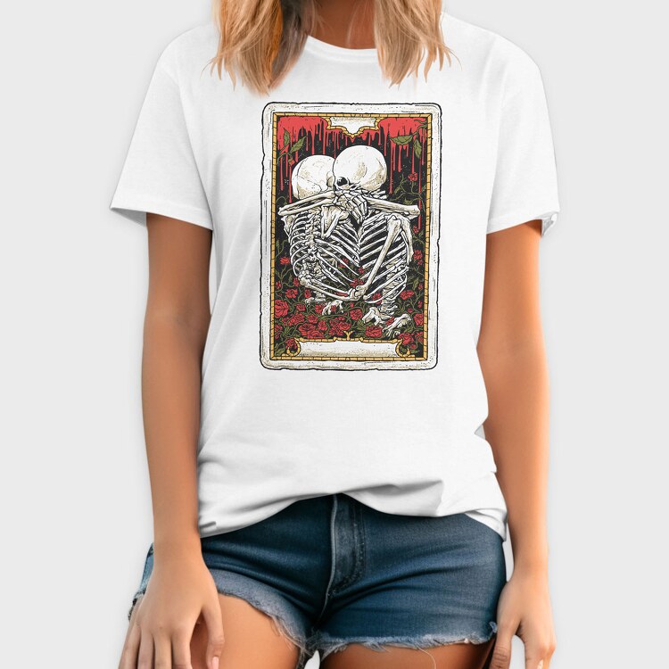 Hug Skeleton Card, Tricou Barbati (Unisex)