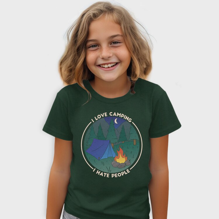 Love Camping Hate People, Tricou Copii
