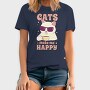 Cats Make Me Happy Coffee, Tricou Barbati (Unisex)