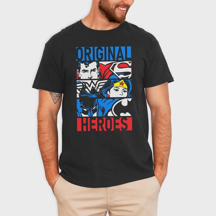 Superman Wonder Women Batman, Tricou Barbati (Unisex)