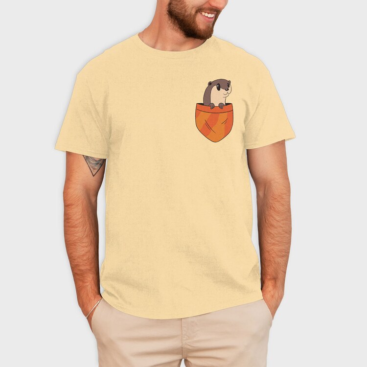 Pocket Otter, Tricou Barbati (Unisex)
