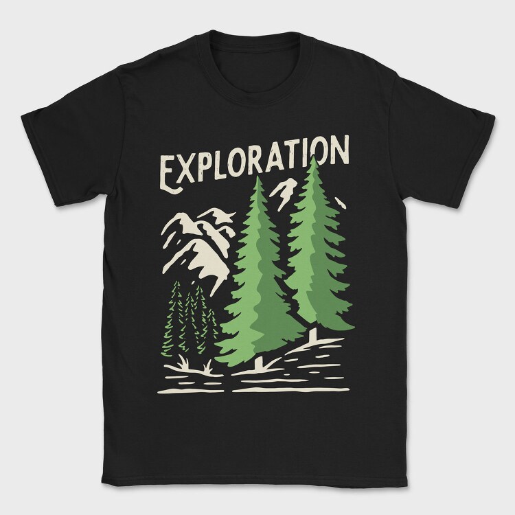Exploration Evergreen, Tricou Barbati (Unisex)