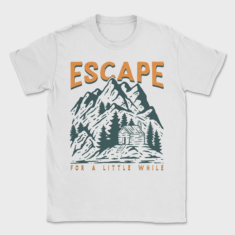 Escape Cabin Mountain, Tricou Barbati (Unisex)