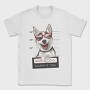 Dog Mugshot Warning, Tricou Barbati (Unisex)
