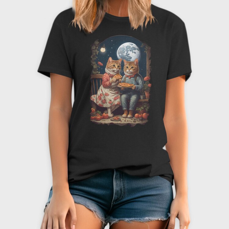 Cats Pizza Cottagecore, Tricou Barbati (Unisex)