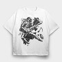 Astronaut Guitar Jam, Tricou Oversize Barbati (Unisex)