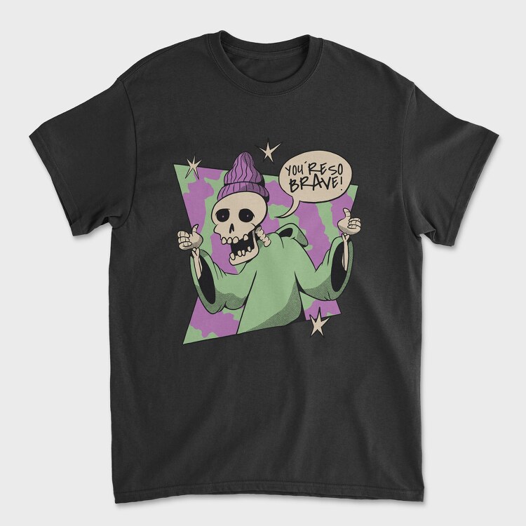 Supportive Skeleton Brave, Tricou Barbati (Unisex)