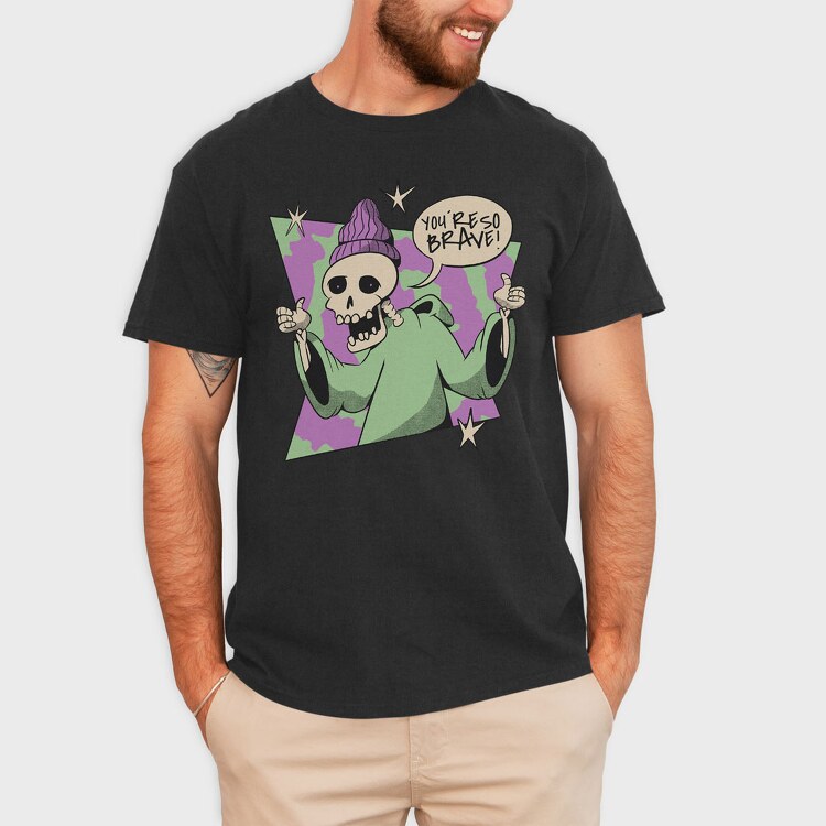 Supportive Skeleton Brave, Tricou Barbati (Unisex)
