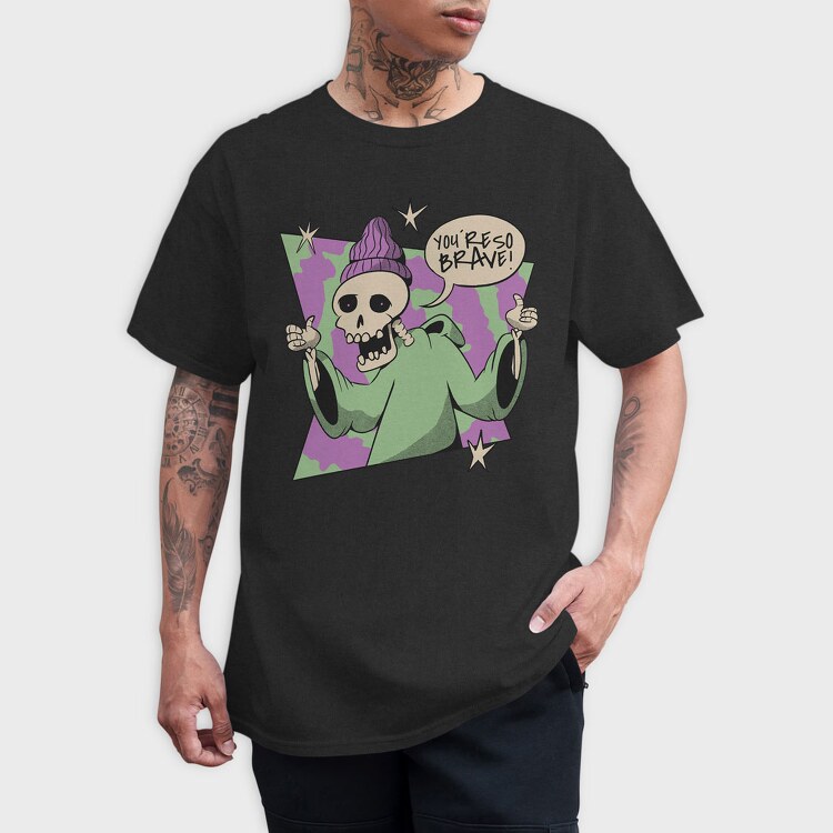 Supportive Skeleton Brave, Tricou Barbati (Unisex)