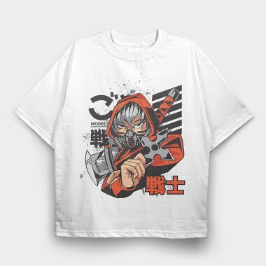 Cyber Warrior, Tricou Oversize Barbati (Unisex)