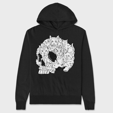 Cats Skull, Hanorac Oversize Barbati (Unisex)