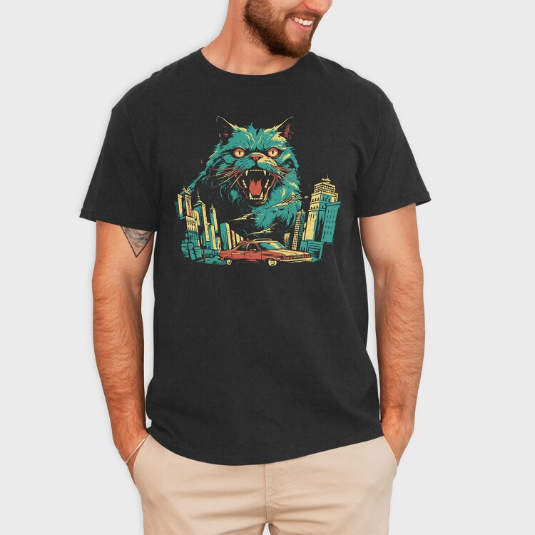 Catzilla 2, Tricou Barbati (Unisex)