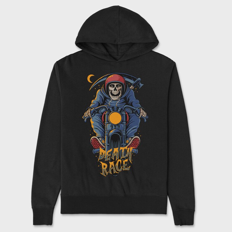Death Race Skull, Hanorac Oversize Barbati (Unisex)