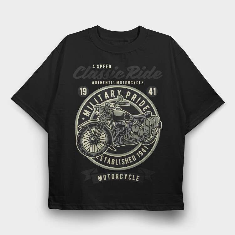 Classic Military Pride, Tricou Oversize Barbati (Unisex)