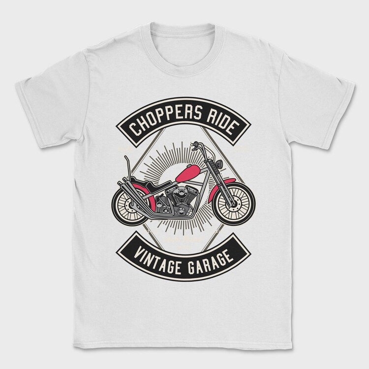 Choppers Ride Garage, Tricou Barbati (Unisex)