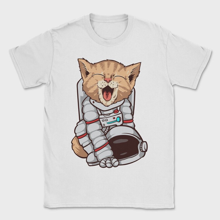 Cat Astronaut Space, Tricou Barbati (Unisex)