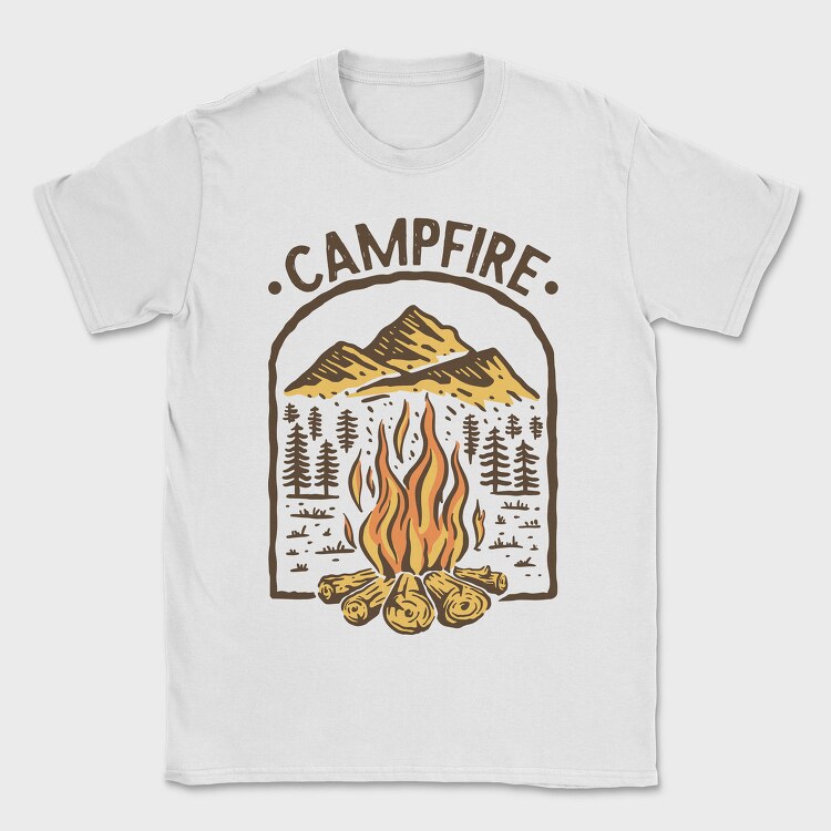 Campfire Mountain Adventure, Tricou Barbati (Unisex)