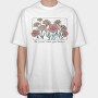 Carnation Flowers Garden, Tricou Oversize Barbati (Unisex)