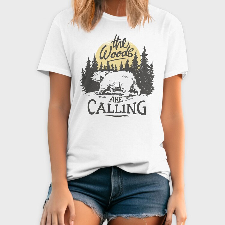 The Woods Are Calling Bear Sun, Tricou Barbati (Unisex)
