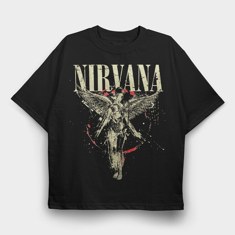 Nirvana 2, Tricou Oversize Barbati (Unisex)