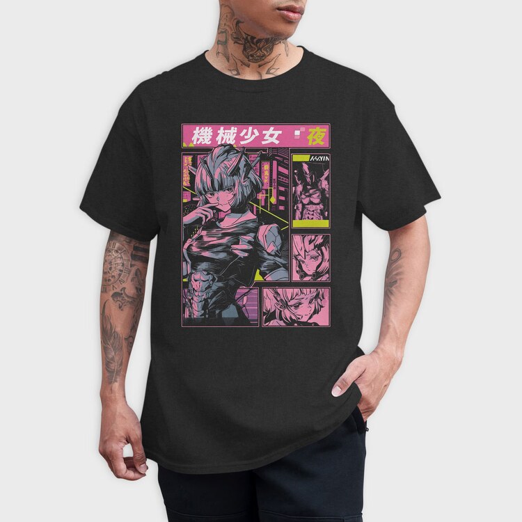 Anime Girl Robot, Tricou Barbati (Unisex)