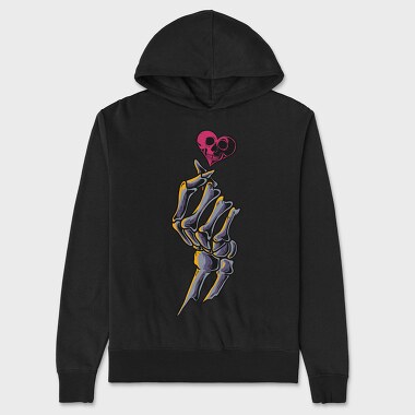 Skull Heart Claws, Hanorac Oversize Barbati (Unisex)