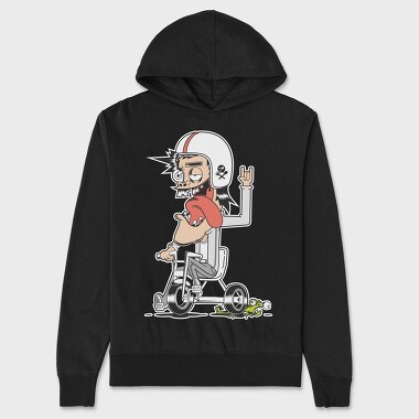 Skull Rider 1, Hanorac Oversize Barbati (Unisex)