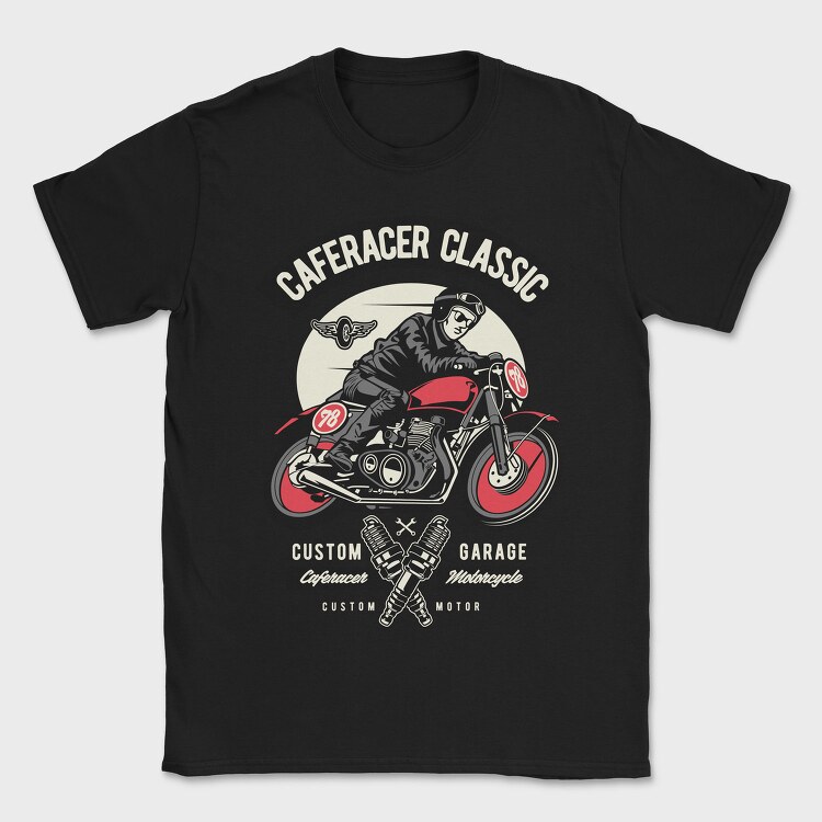 Caferacer Classic Garage, Tricou Barbati (Unisex)