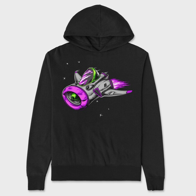 Space Rocket Blast, Hanorac Oversize Barbati (Unisex)