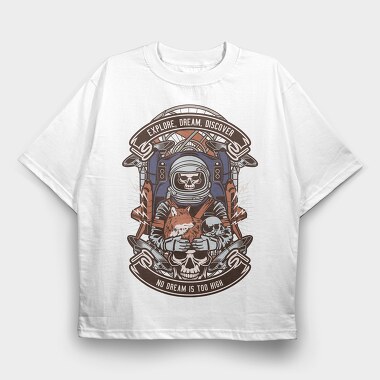 Space Fox Dreams, Tricou Oversize Barbati (Unisex)
